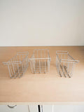Set Of Three Metal Wire Storage Baskets For Organization