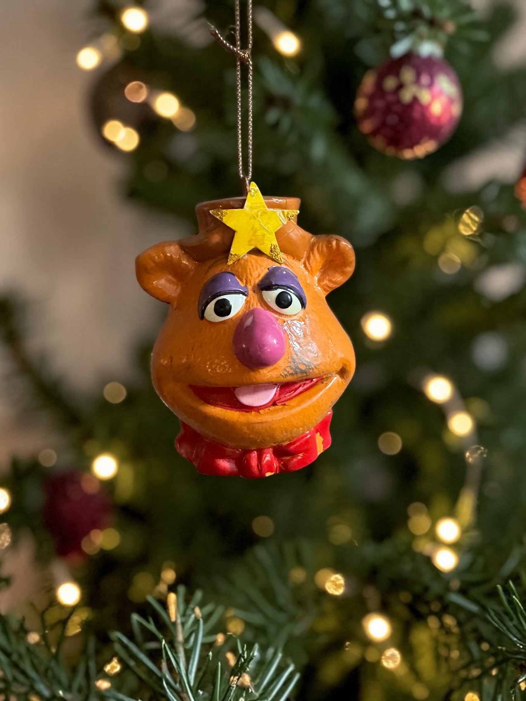 Fozzie Bear Muppet Holiday Ornament Decoration