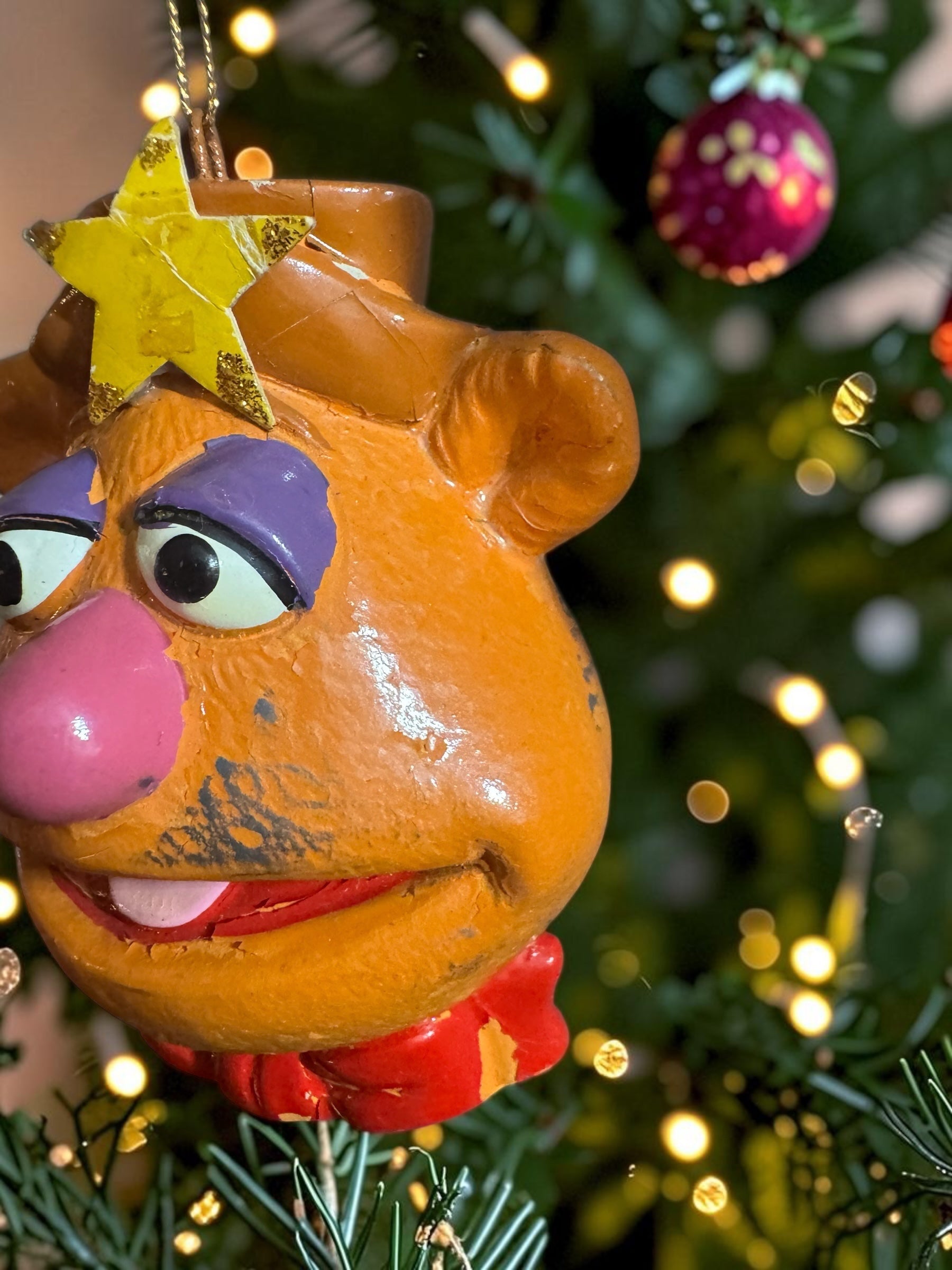Fozzie Bear Muppet Holiday Ornament Decoration