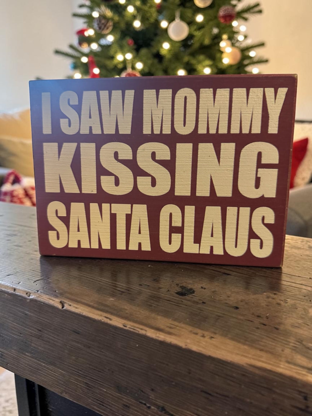 Decorative Holiday Wooden Tabletop Sign