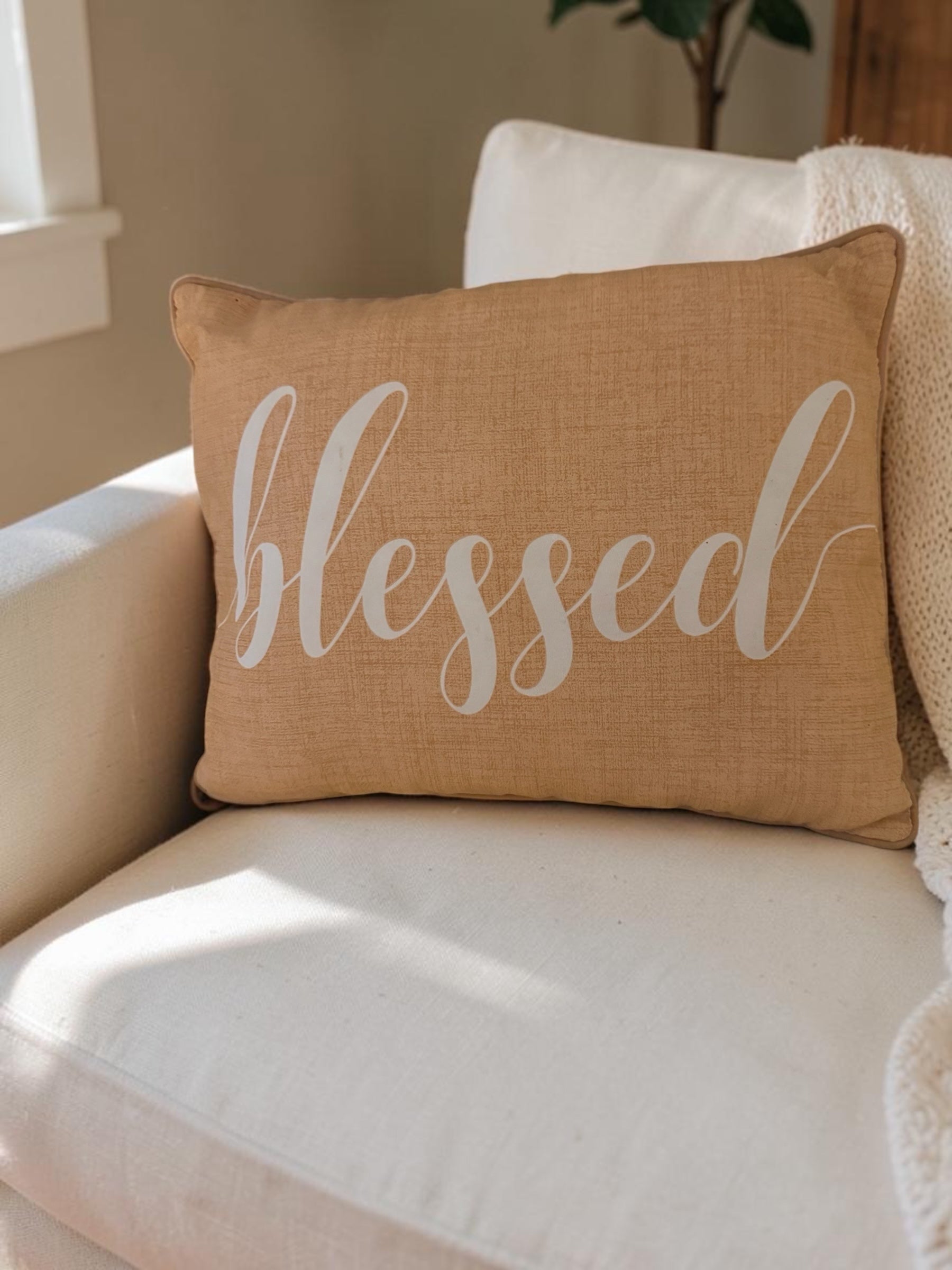 Decorative Blessed Seasonal Throw Pillow