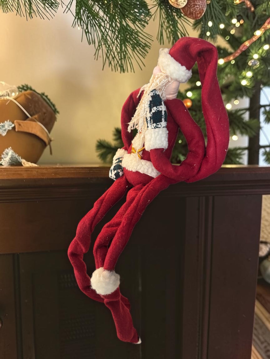 Posable Holiday Santa Claus Shelf Sitter Decoration
