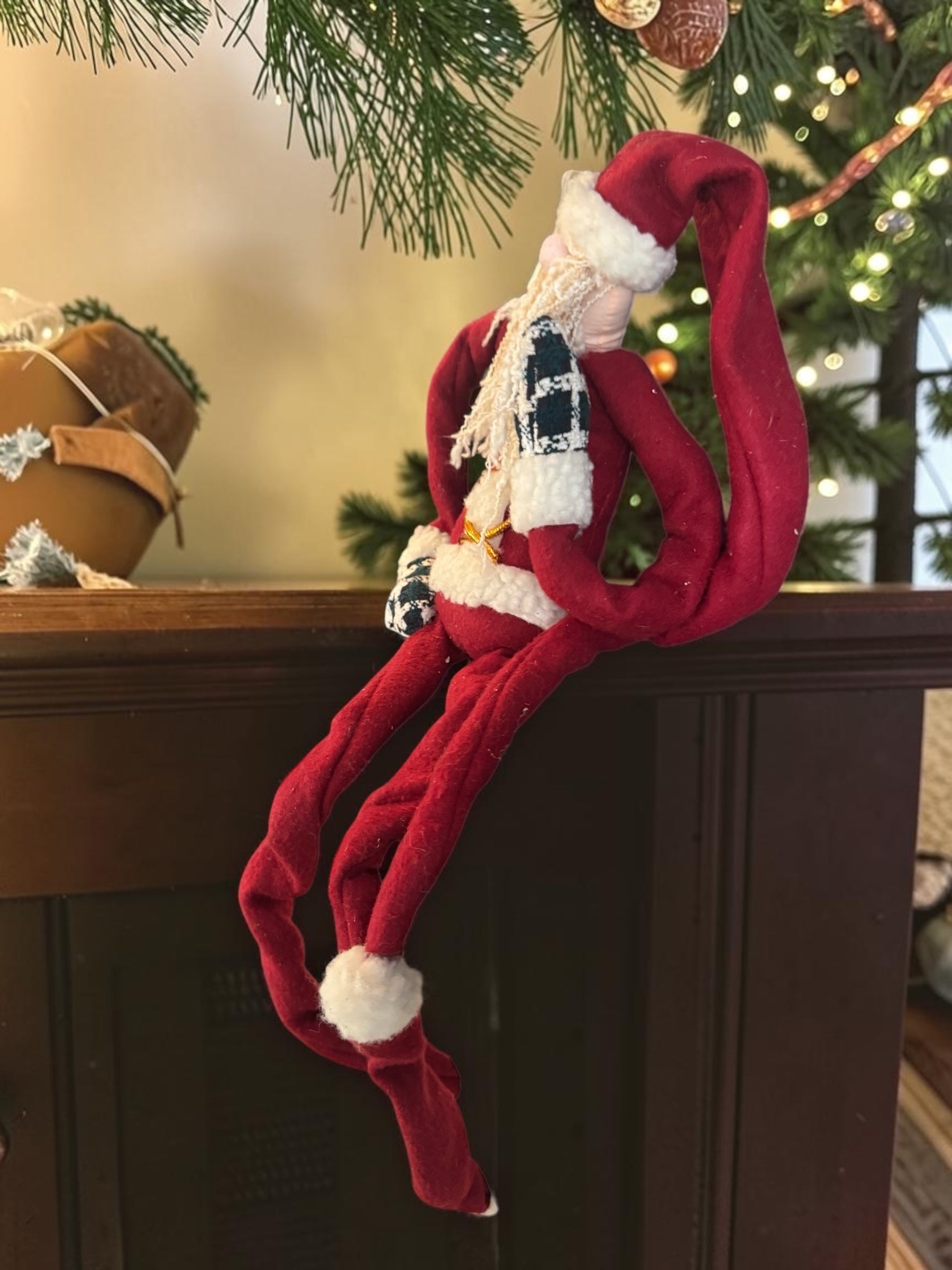 Posable Holiday Santa Claus Shelf Sitter Decoration