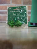 St. Patrick's Day Shamrock Dangle Earrings