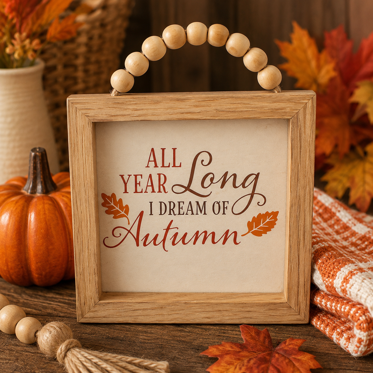 All Year Long I Dream of Autumn – 3-Piece Fall Décor Bundle
