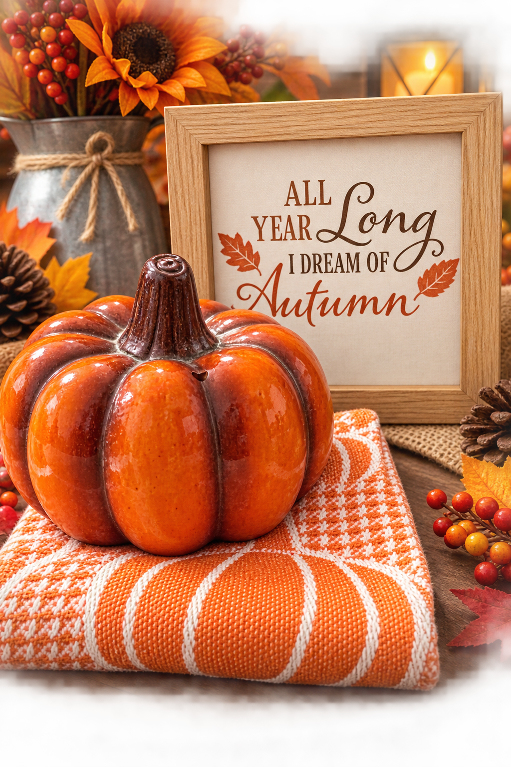 All Year Long I Dream of Autumn – 3-Piece Fall Décor Bundle