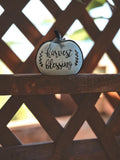Decorative Harvest Blessing Pumpkin Tabletop Ornament