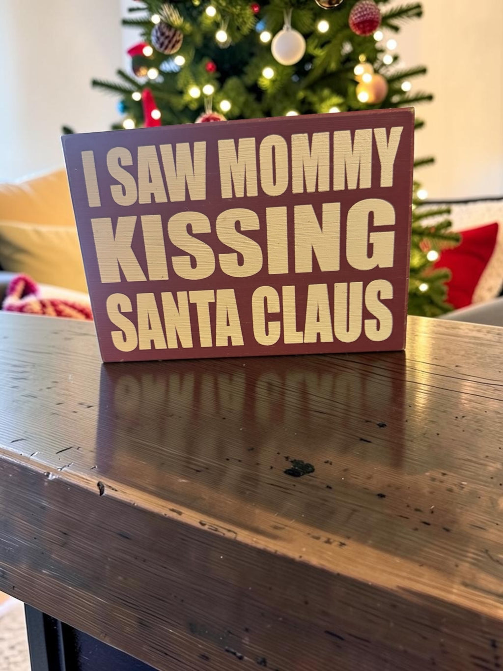 Decorative Holiday Wooden Tabletop Sign