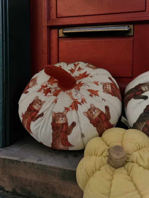 Decorative Fabric Pumpkin Home Decor Set-Set of three
