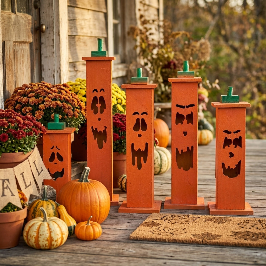 Wooden Jack O Lantern Porch Decor Set-Local Pickup Only Decatur, AL