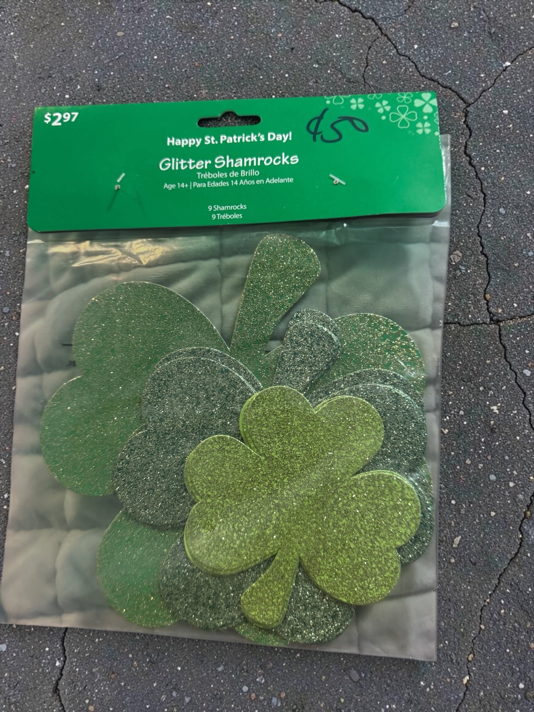 Decorative Glitter Shamrock Party Decorations