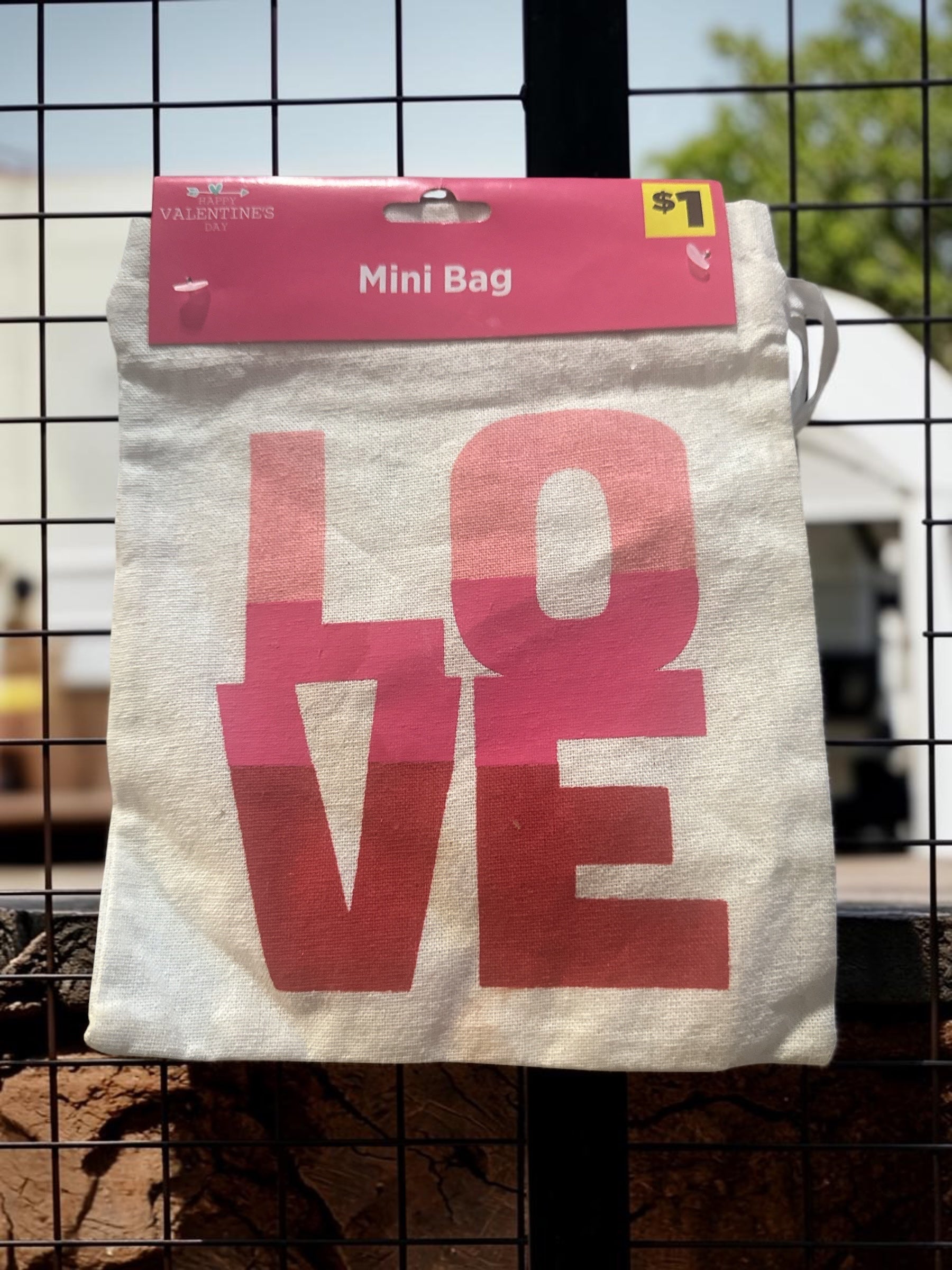 Decorative Valentine Themed Fabric Mini Gift Bag