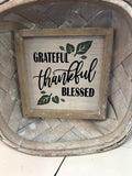 Decorative Woven Basket Wall Hanging Sign