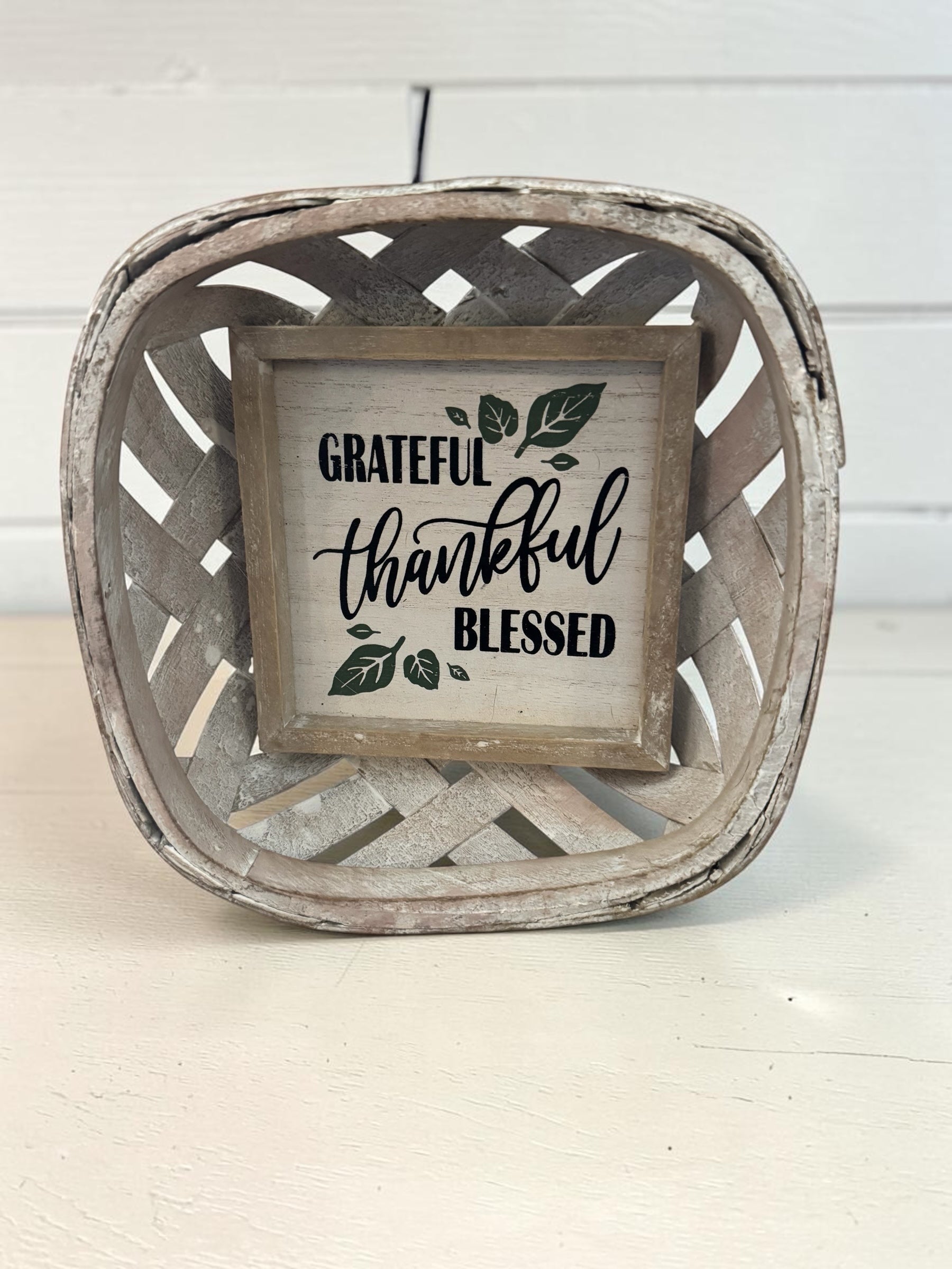 Decorative Woven Basket Wall Hanging Sign