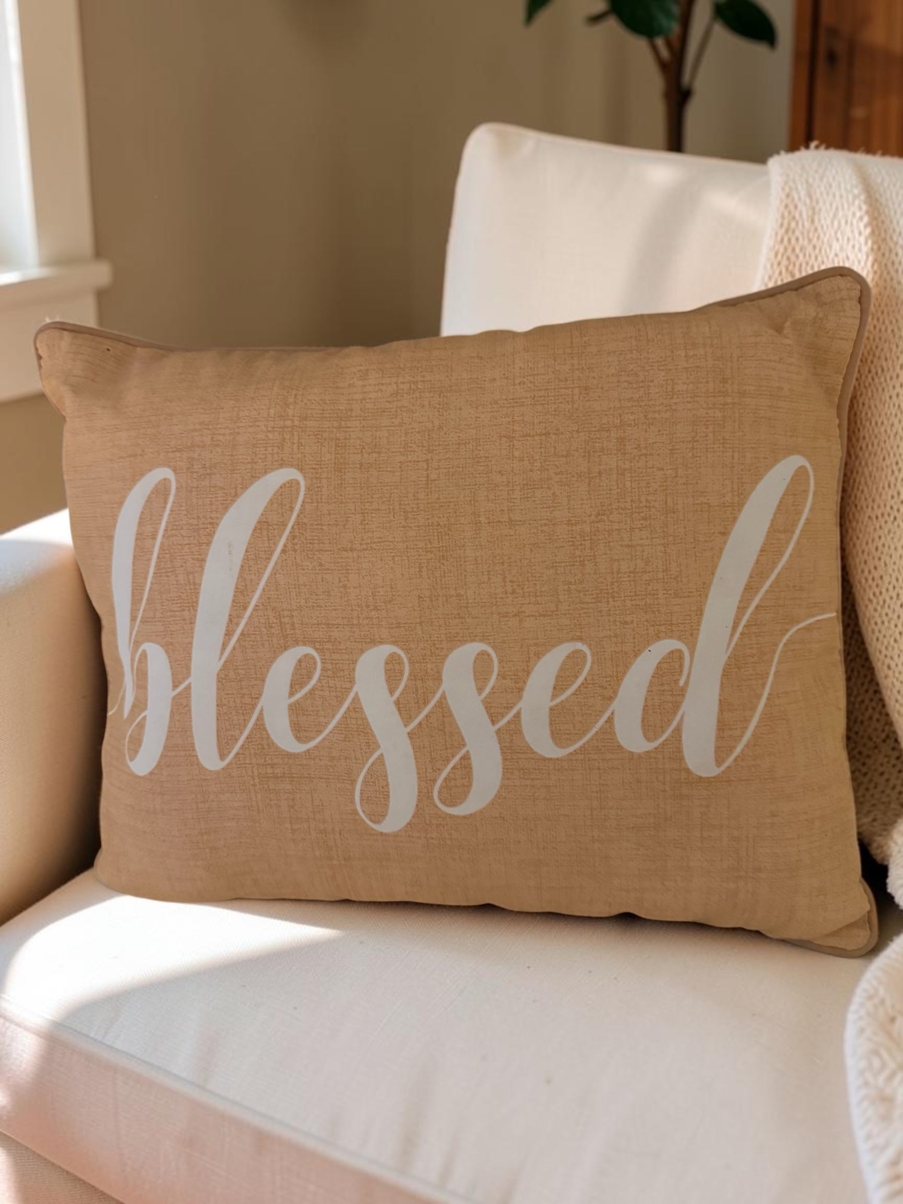 Decorative Blessed Seasonal Throw Pillow