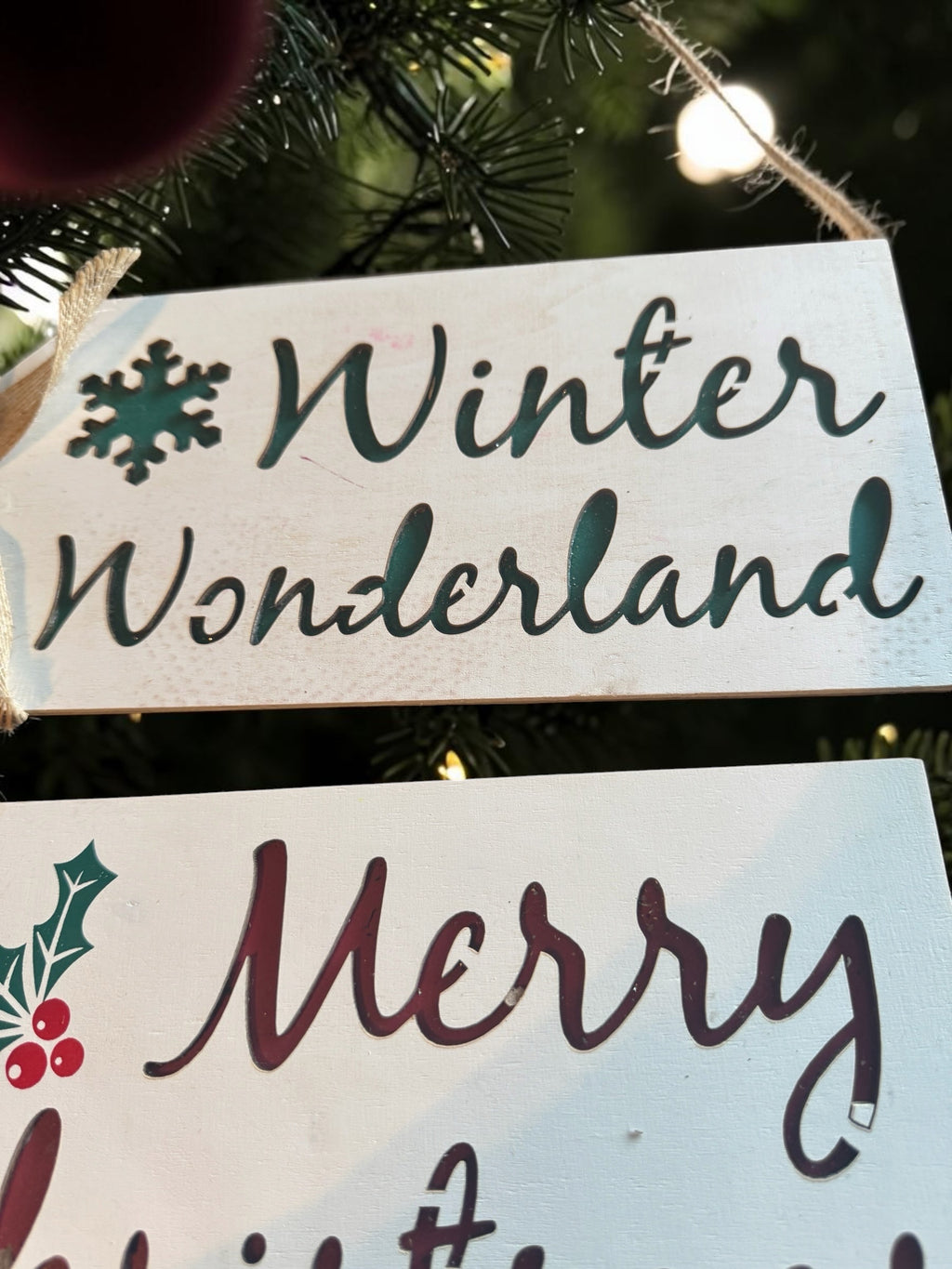 Decorative Holiday Wooden Hanging Wall Signs