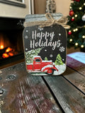 Decorative Holiday Mason Jar Wall Hanging Sign