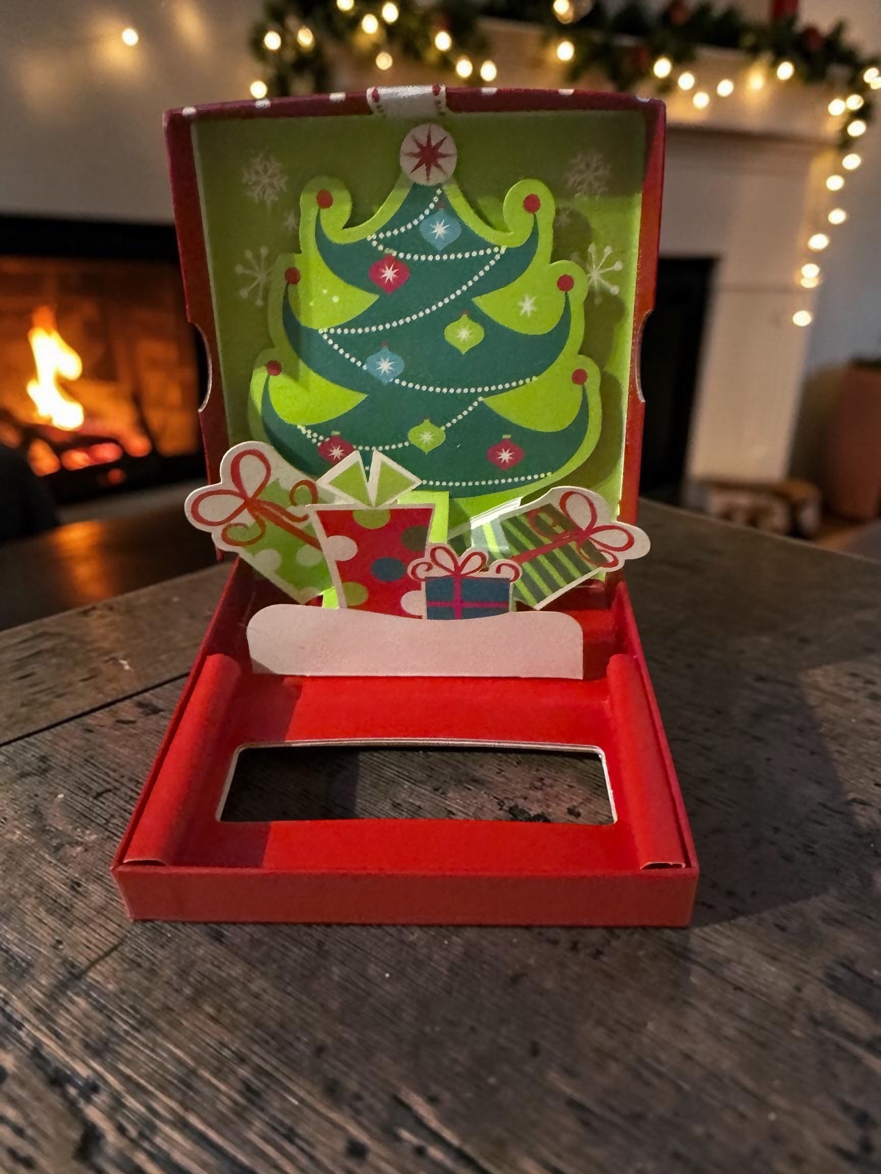 Decorative Holiday Gift Box With Pop Up Tree