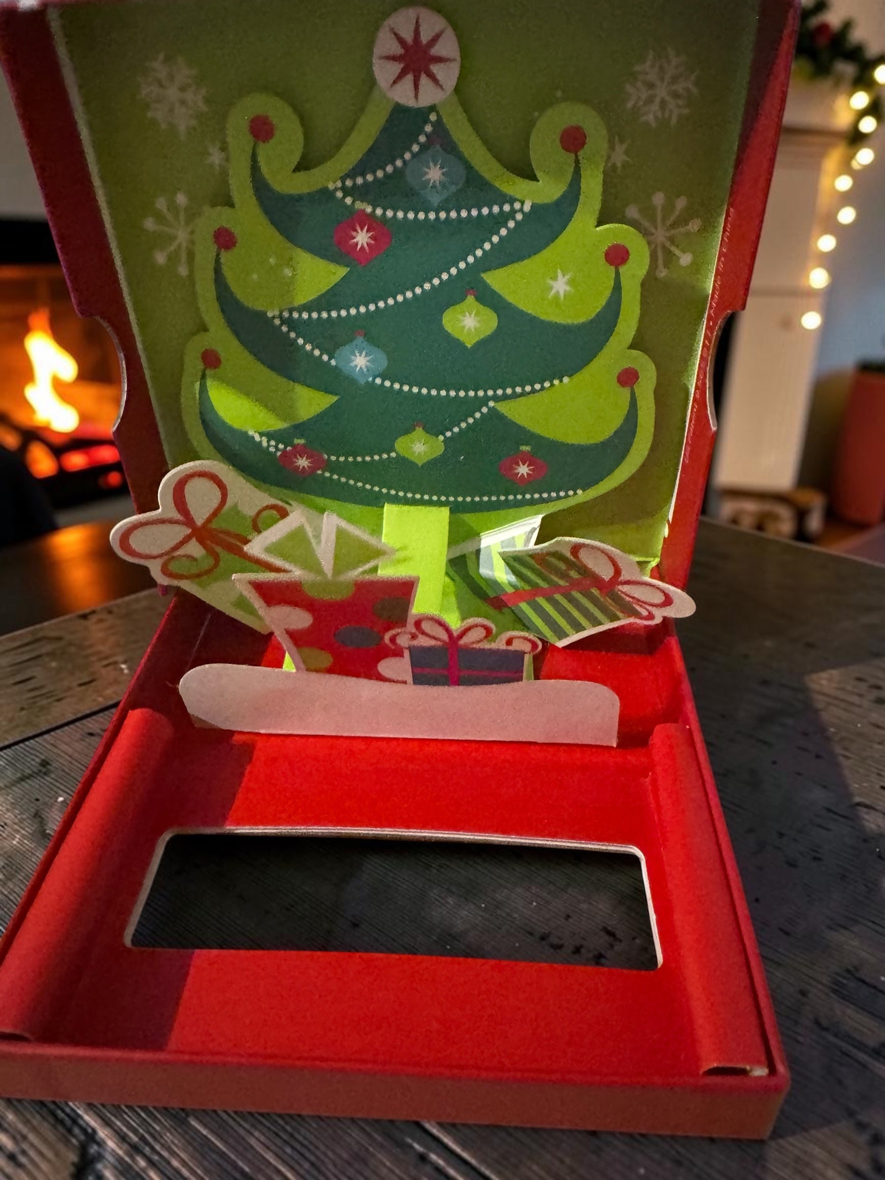 Decorative Holiday Gift Box With Pop Up Tree