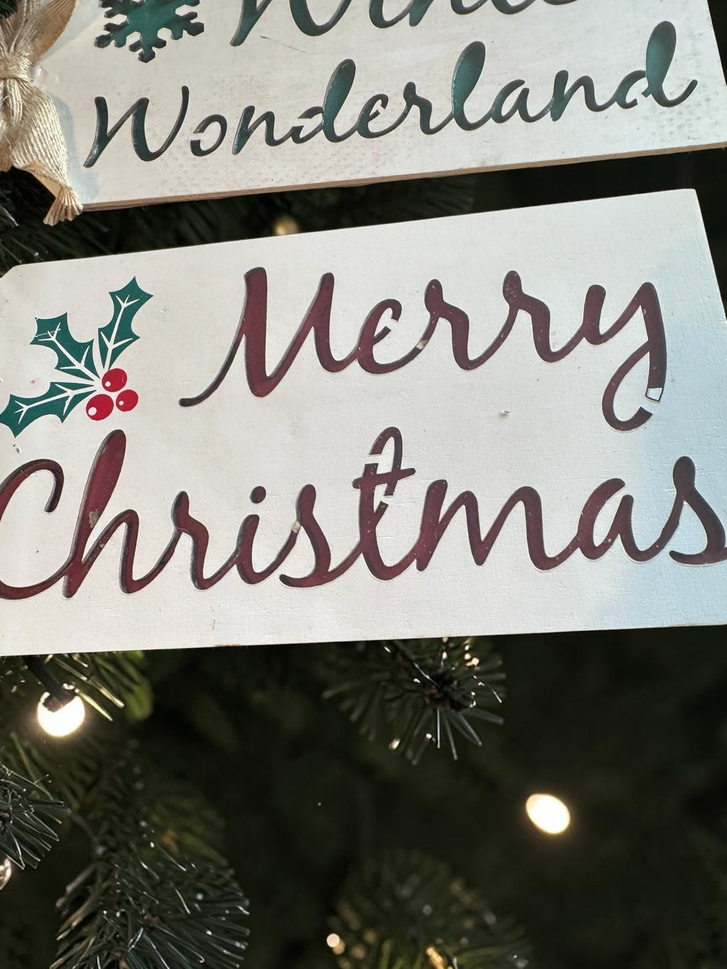 Decorative Holiday Wooden Hanging Wall Signs