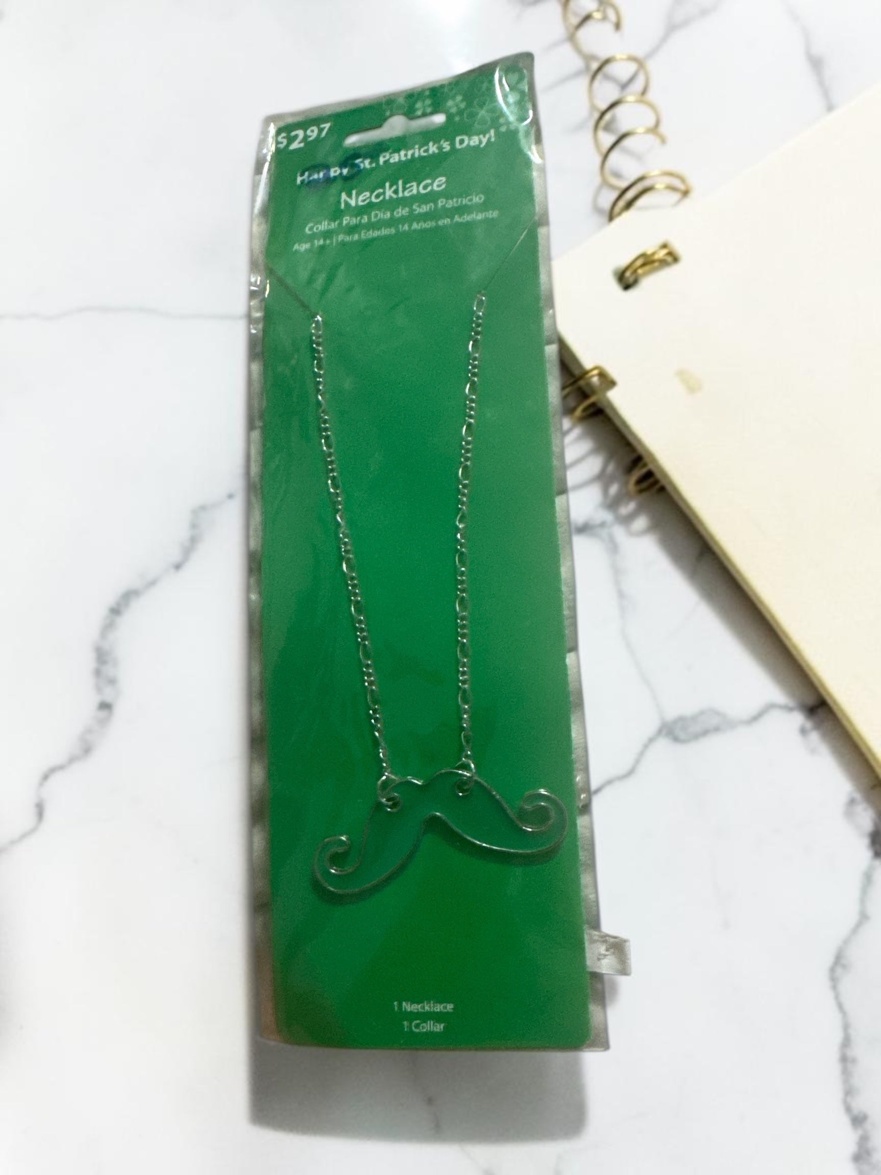 Decorative Mustache Pendant Necklace Accessory