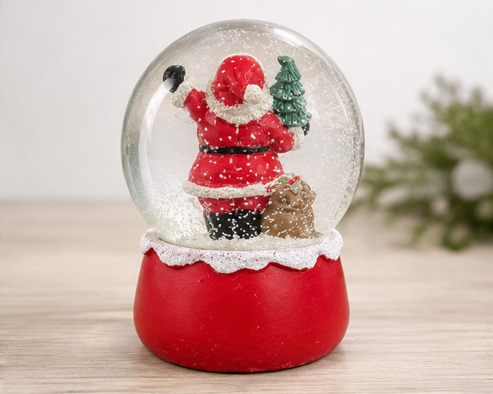 Festive Santa Claus Holiday Snow Globe Decoration