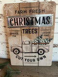 Farm Fresh Christmas Tree Farm Decorative Wall Hanging Sign