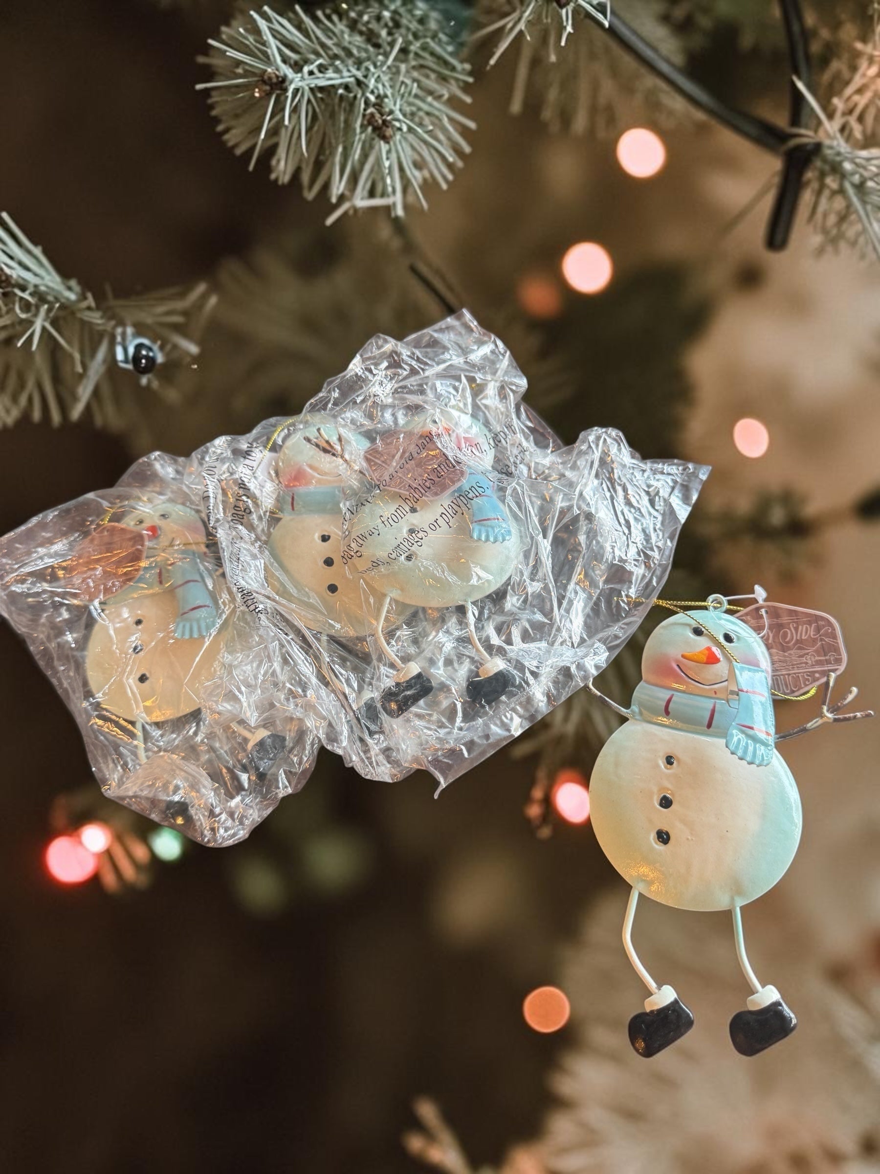 Country Side Products Metal Snowman Holiday Ornament