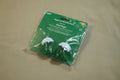 The Flip Side St. Patrick's Day light-up beer mug earrings in green with white foam detail in original packaging.