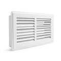 Accord 4x10 White Heavy Gauge Steel Floor Register Vent Cover on Pure White Background